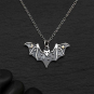 Sterling Silver Bat Necklace with Bronze 18 Inch