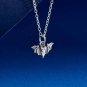 Sterling Silver Mini Bat Necklace