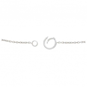 Sterling Silver 13mm Charm Holder Link Necklace 18 inch