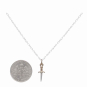 Mixed Metal Mini Dagger Necklace with Dime