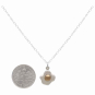 Mixed Metal Fried Egg Necklace with Dime