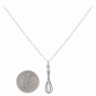 Sterling Silver Whisk Necklace with Dime