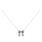 Sterling Silver Bow Festoon Necklace Front View