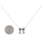 Sterling Silver Bow Festoon Necklace with Dime