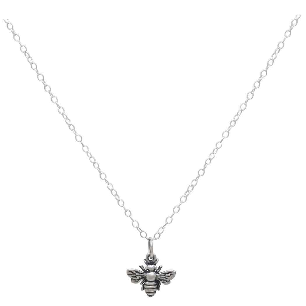 Sterling Silver 18 Inch Bee Necklace