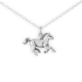 Sterling Silver Realistic Horse Necklace