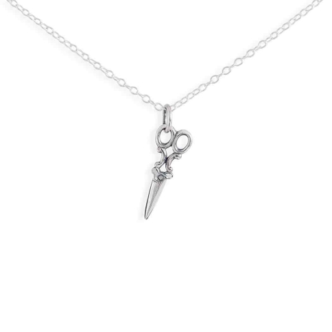 Sterling Silver Scissors Necklace