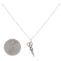 Sterling Silver Scissors Necklace with Dime