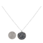 Sterling Silver Ancient Athena's Owl Coin Necklace with Dime