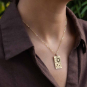 Bronze Star  Tarot Necklace on neck