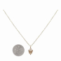 Bronze Acorn Necklace with Gold Fill Chain with Dime