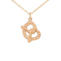 Nina Designs Bronze Pretzel Necklace with Gold Fill Chain