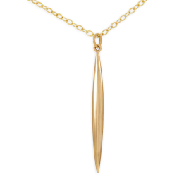 Bronze Spike Necklace with Gold Fill Chain