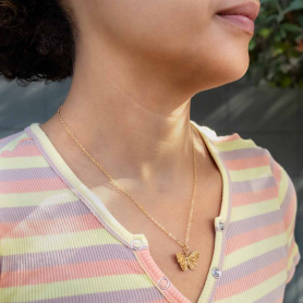 Bronze Butterfly Necklace 