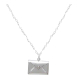 Sterling Silver 18 Inch Envelope Locket Necklace Front View