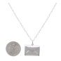 Sterling Silver 18 Inch Envelope Locket Necklace with Dime