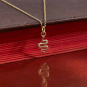 Solid 14K Gold  Snake Necklace