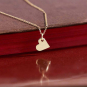 Solid 14K Gold  Heart Necklace