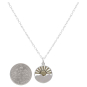 Silver Mountain with Bronze Sun Rays 18 Inch Necklace with Dime