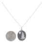 Sterling Silver Tree with Pearl Moon 18 Inch Necklace with Dime