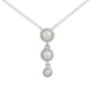 Nina Designs Sterling Silver Triple Pearl Drop Necklace