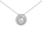 Nina Designs Sterling Silver Solitaire Pearl Bezel Slider Necklace