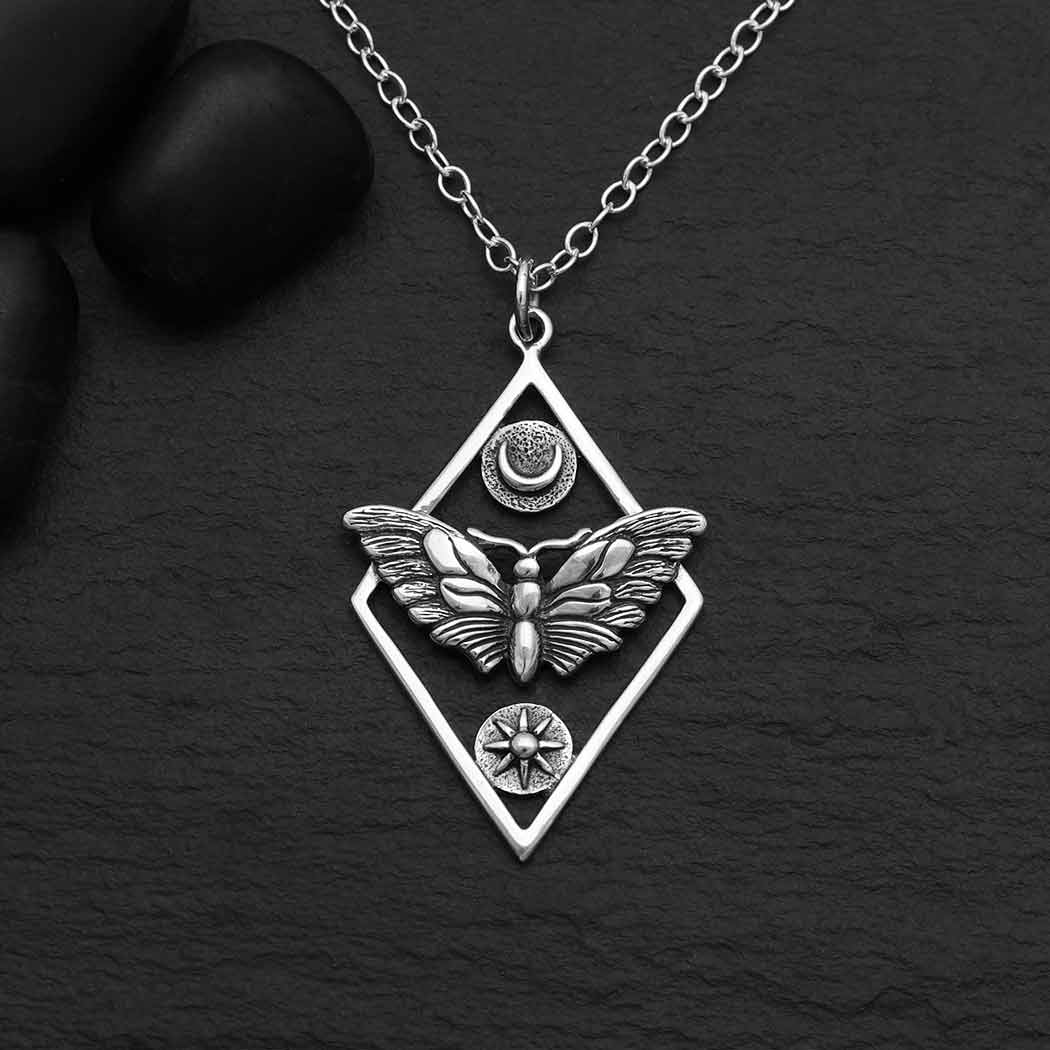 Mini Dove Pendant Necklace w/Enamel, Sterling Silver | Men's Necklaces |  Miansai