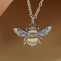 Mixed Metal Bumble Bee Necklace