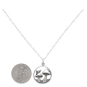 Sterling Silver Mushroom and Snail Necklace 18 Inch with Dime