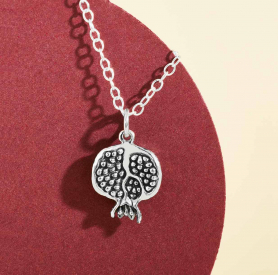 Sterling Silver 18 Inch Pomegranate Necklace