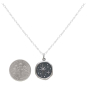 Sterling Silver Wax Seal North Star Necklace 18 Inch with Dime