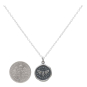 Sterling Silver Wax Seal Bee Necklace 18 Inch with Dime