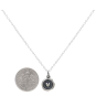 Sterling Silver 18 Inch Wax Seal Heart Necklace with Dime