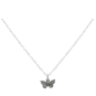 Sterling Silver Small Butterfly Necklace Front View