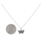 Sterling Silver Small Butterfly Necklace with Dime