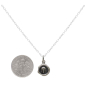 Sterling Silver Wax Seal Skull Necklace with Dime