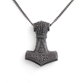 Men's Necklace Sterling Silver Thor's Hammer 22 Inch