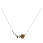 Mixed Metal Rose Festoon Necklace Front View