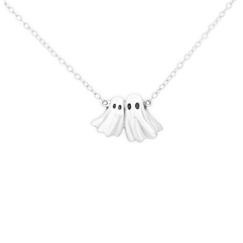Nina Designs Sterling Silver Two Ghosts Festoon Necklace