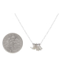 Sterling Silver Two Ghosts Festoon Necklace with Dime