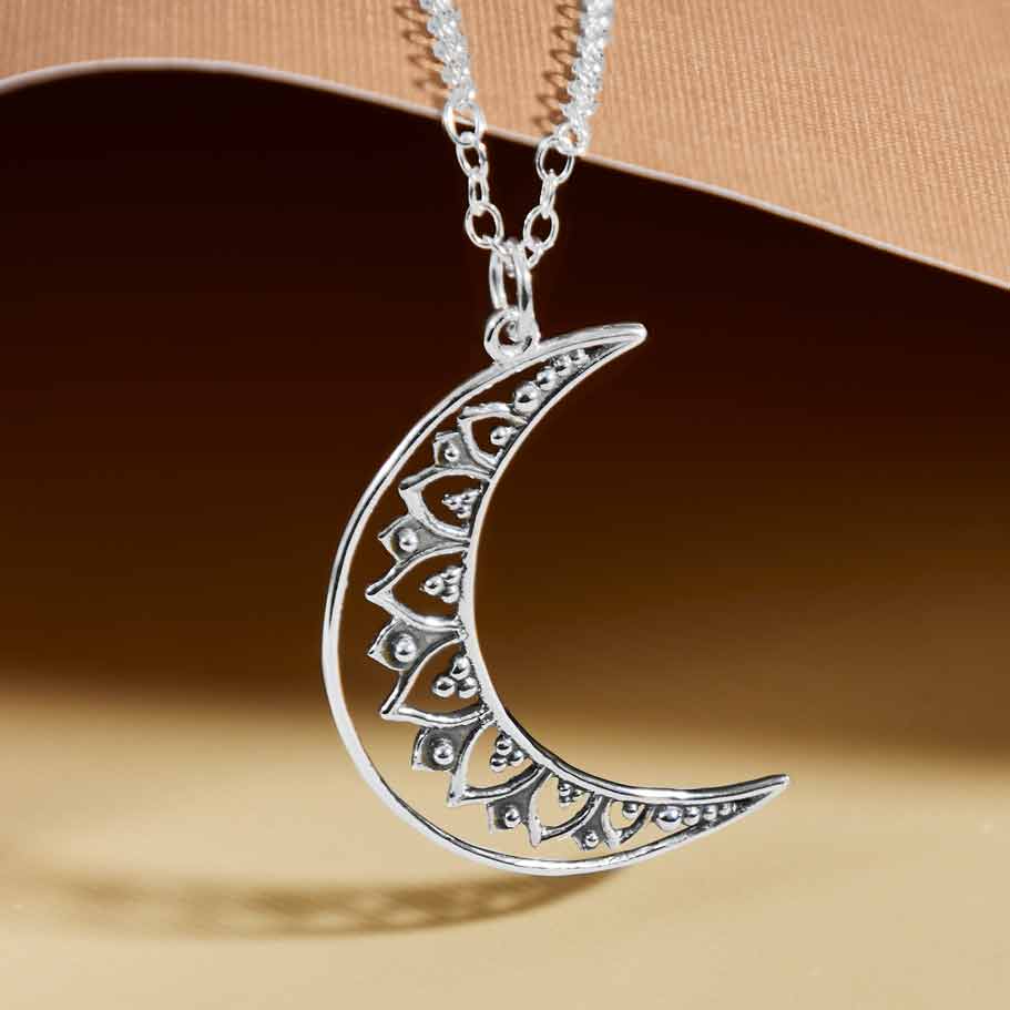 Crescent Moon Charm Necklace — susan nieland jewelry