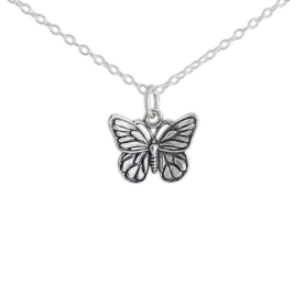 Sterling Silver Monarch Butterfly Necklace