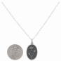 Sterling Silver Carnation Birthflower Necklace - January with Dime