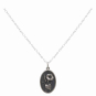 Silver Morning Glory Birthflower Necklace - September Front View