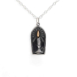 Sterling Silver Candle w Bronze Flame Necklace