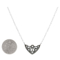 Sterling Silver Cathedral Rose Window Necklace with Dime