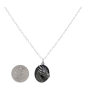 Sterling Silver Oval Dragon Head Necklace with Dime