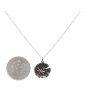 Sterling Silver Lily Pad with Bronze Dragonfly Necklace with Dime