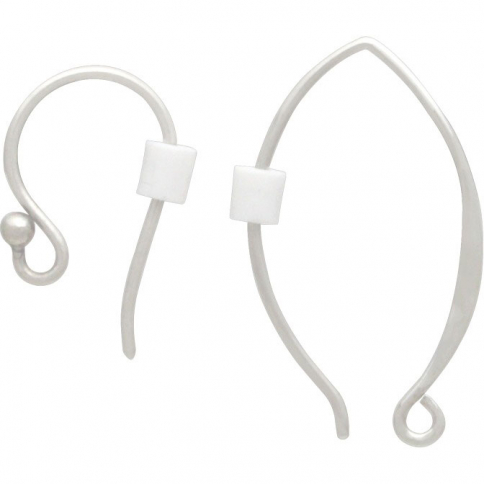 White Rubber Earring Guards for Hook Earrings