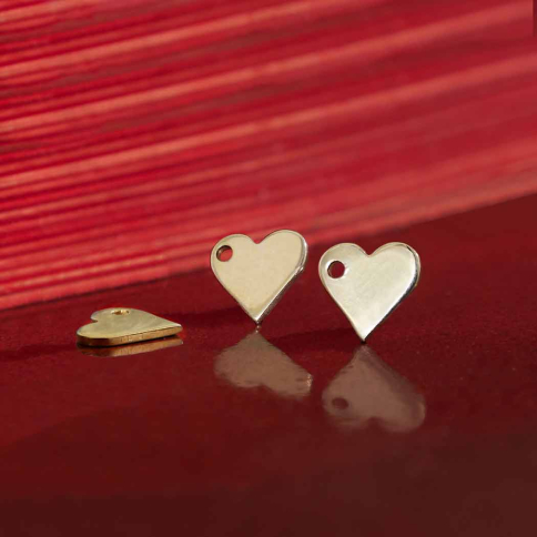 Solid 14K Gold heart charm 